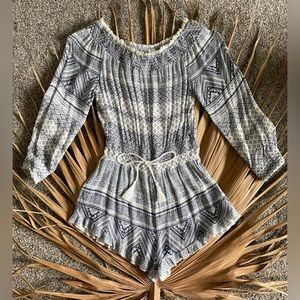 Ripcurl Blue and White Romper - Small